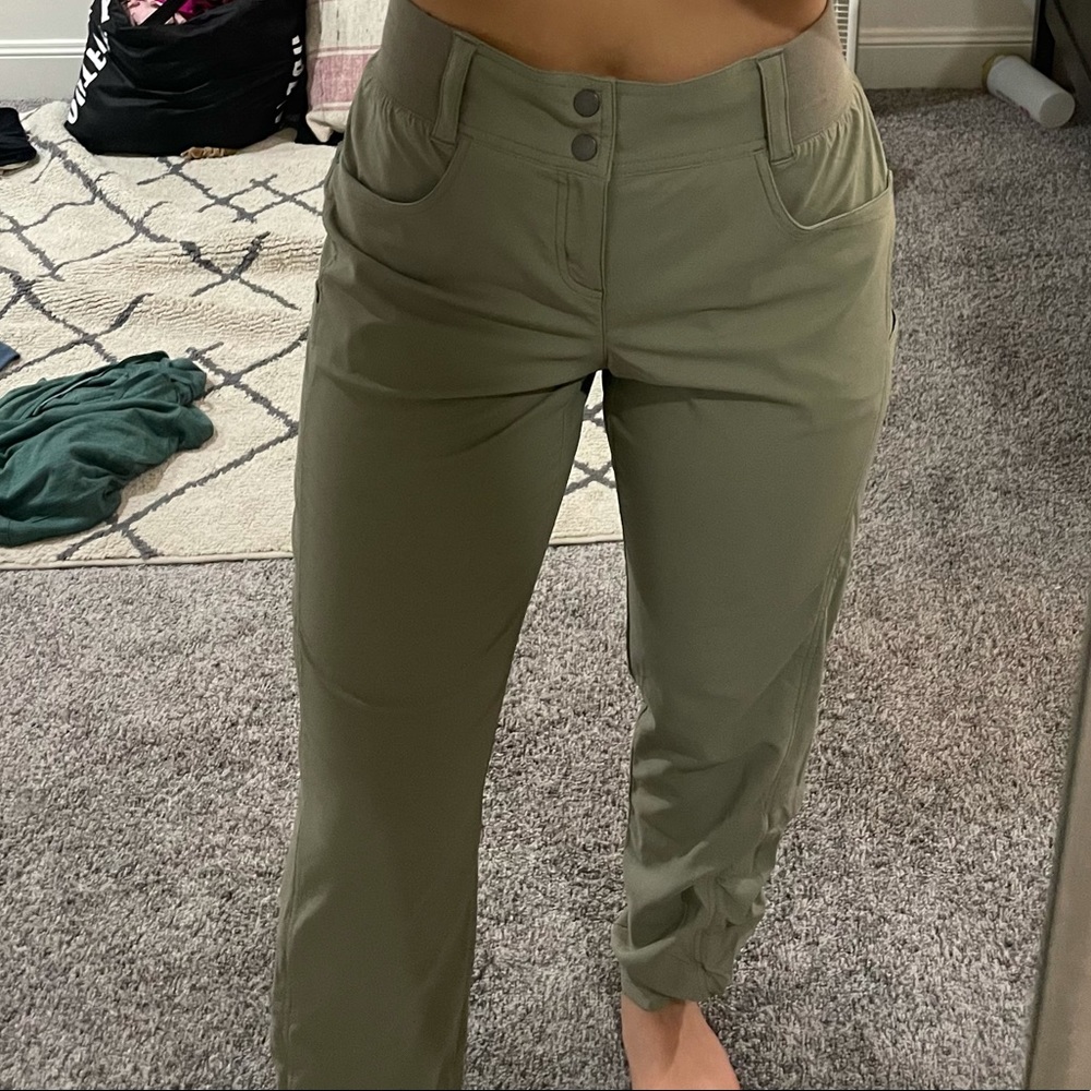 Green hiking pants